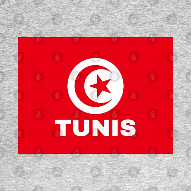 Tunis City in Tunisian Flag by aybe7elf